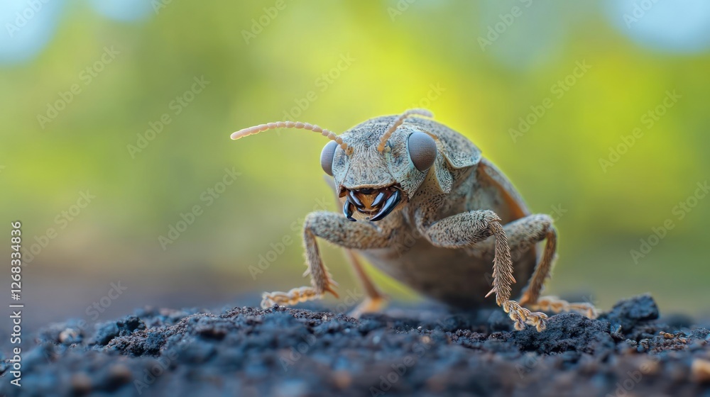 Close-up of a grasshopper on the ground Close-up of a grasshopper on the ground