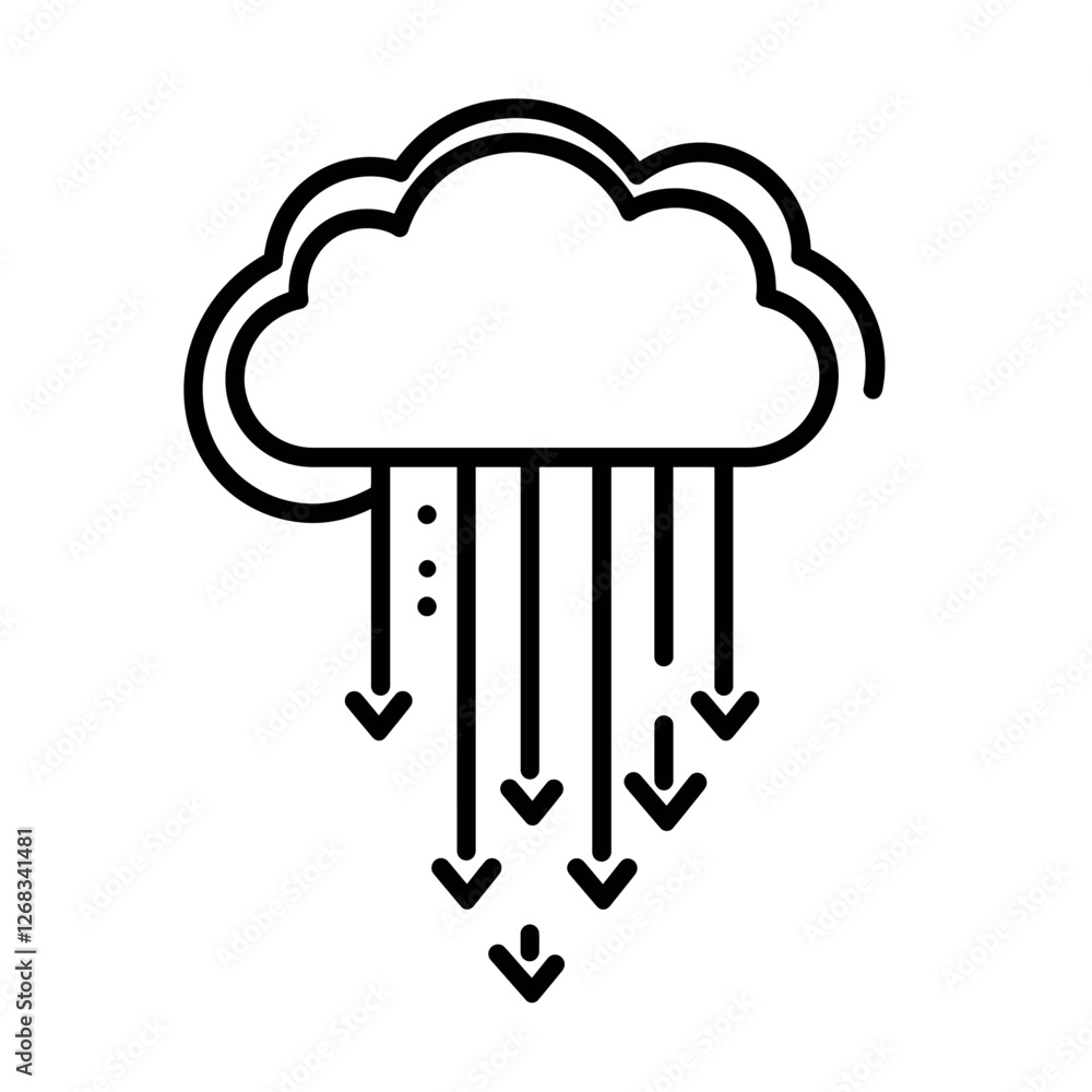 Cloud Download Icon Black and White Data Transfer Symbol Cloud Download Icon Black and White Data Transfer Symbol