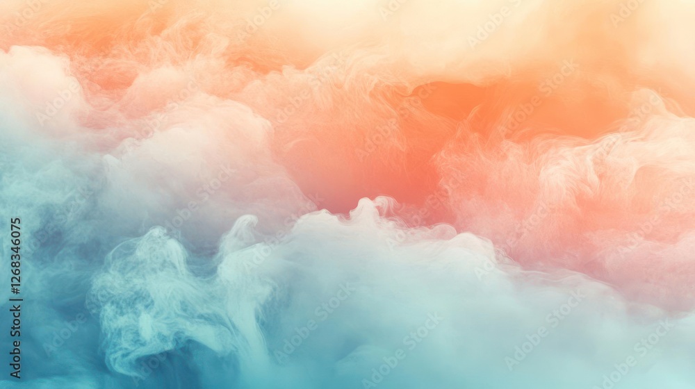 Naklejka premium Clouds in the sky with pastel colors