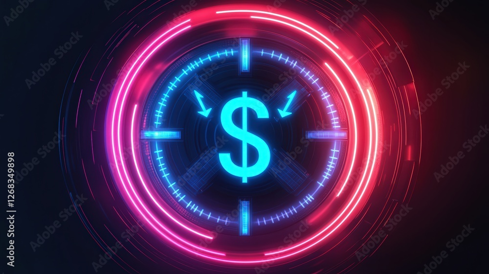 clock with a money symbol and double arrows, representing the effective management of time to achieve financial goals. clock with a money symbol and double arrows, representing the effective management of time to achieve financial goals.