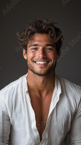smiling attractive man with...