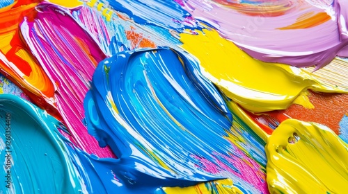 Vibrant color mixing event art studio abstract painting bright environment close-up view creative expression
