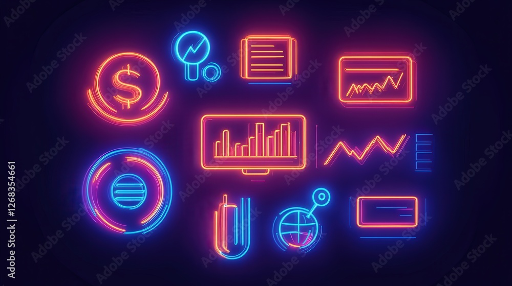 budget allocation and financial planning symbols, visually representing the concept of smart investment strategies and wealth management budget allocation and financial planning symbols, visually representing the concept of smart investment strategies and wealth management