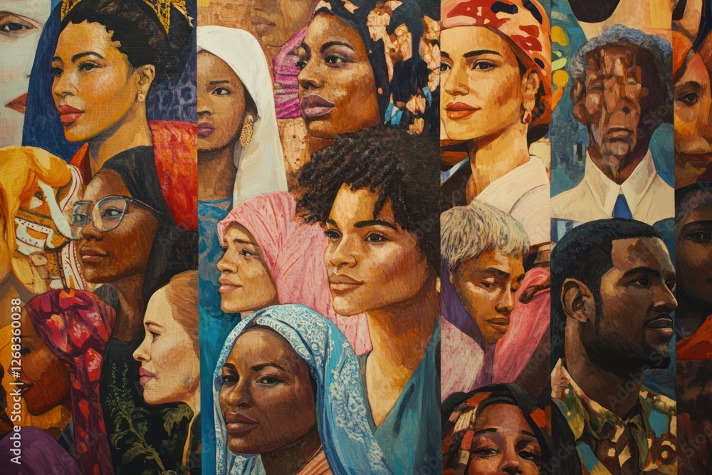 Obraz premium A diverse gathering of remarkable people celebrating cultural unity and achievements