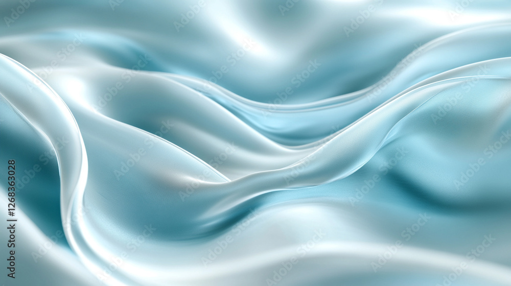 Naklejka premium beautiful, flowing liquid texture resembling soft metal, creating an abstract, modern design with a natural, organic feel. Perfect for symbolizing transformation, fluidity, and innovation