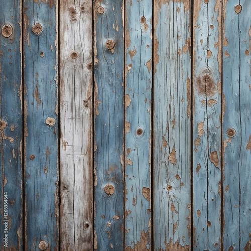 Wallpaper Mural  rustic, weathered wooden surface with a vertical layout. The wood panels are aligned side by side, displaying a distressed texture with peeling paint.  Torontodigital.ca