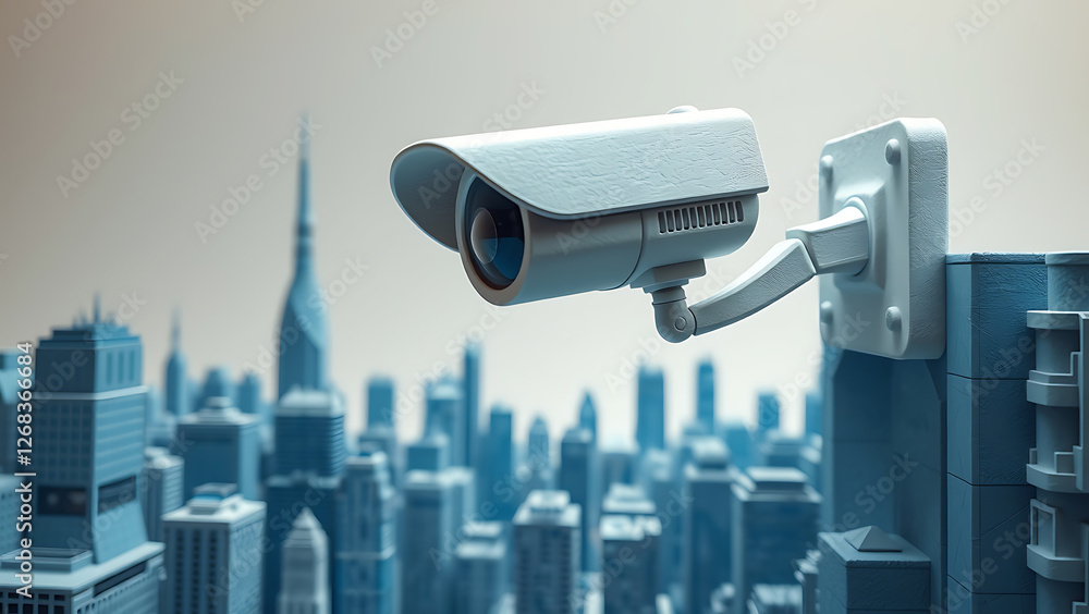 Security CCTV Camera Surveillance in Misty Cityscape, Security CCTV Camera, CCTV, Security Security CCTV Camera Surveillance in Misty Cityscape, Security CCTV Camera, CCTV, Security