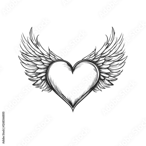 heart with wings Vector 