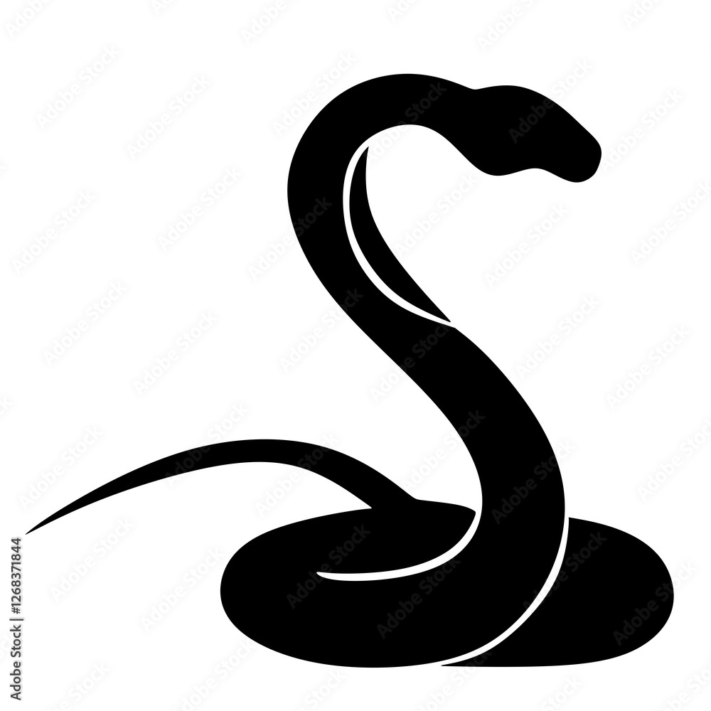 Fototapeta premium snake silhouette vector