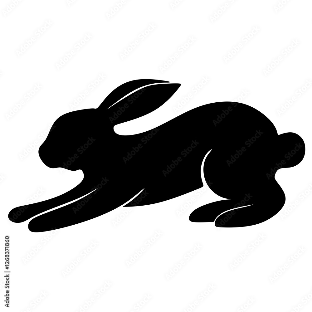 Naklejka premium rabbit silhouette