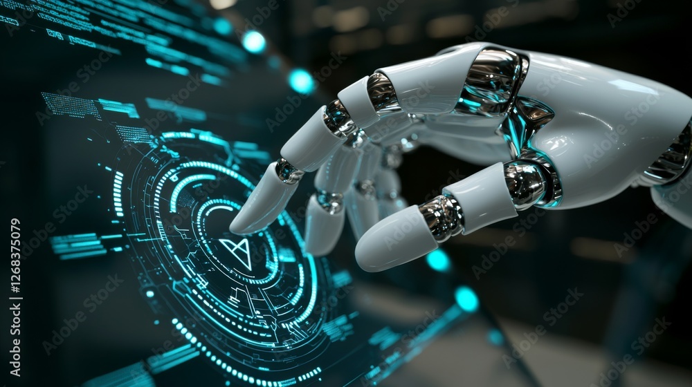 AI-powered robotic assistant with a sleek metallic finish and holographic interface in hand. --chaos 20 --ar 16:9 --quality 2 --v 6.1 Job ID: 38da6ee7-3f04-4fb5-a88e-0b0be1e962b3 AI-powered robotic assistant with a sleek metallic finish and holographic interface in hand. --chaos 20 --ar 16:9 --quality 2 --v 6.1 Job ID: 38da6ee7-3f04-4fb5-a88e-0b0be1e962b3