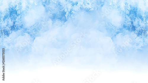 Ethereal Ice Cloudscape Background Artistic Fantasy Backdrop Texture Wintery Scenic Blue Hues
