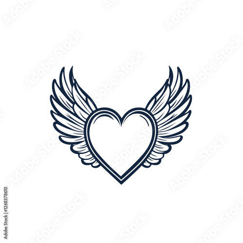 heart with wings Vector 