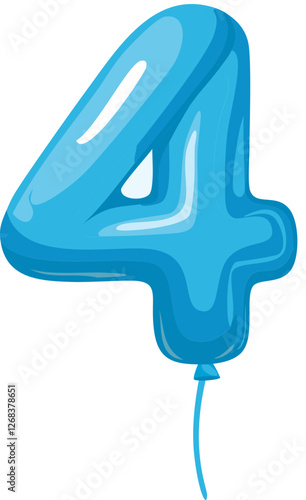 기호, 숫자4, 풍선느낌, 숫자, 4, 입체, 3 차원, 아이콘, 4