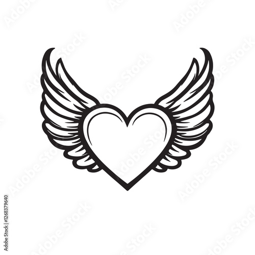 heart with wings Vector 