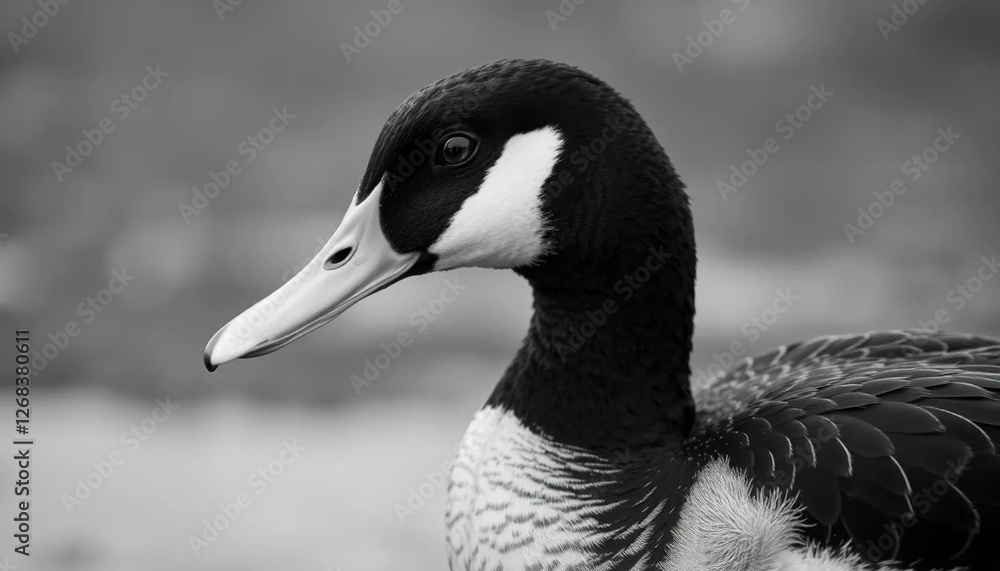 Stunning Black and White Goose Portrait Photography Stunning Black and White Goose Portrait Photography