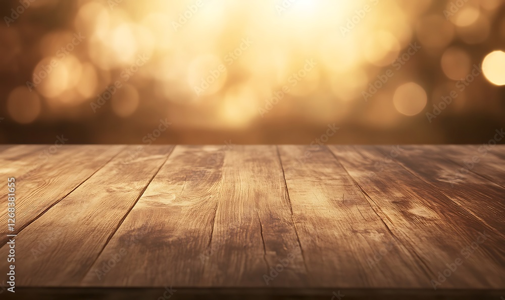 Polished wooden tabletop set with a blurred background, ideal for furniture and interior design themes. Polished wooden tabletop set with a blurred background, ideal for furniture and interior design themes.
