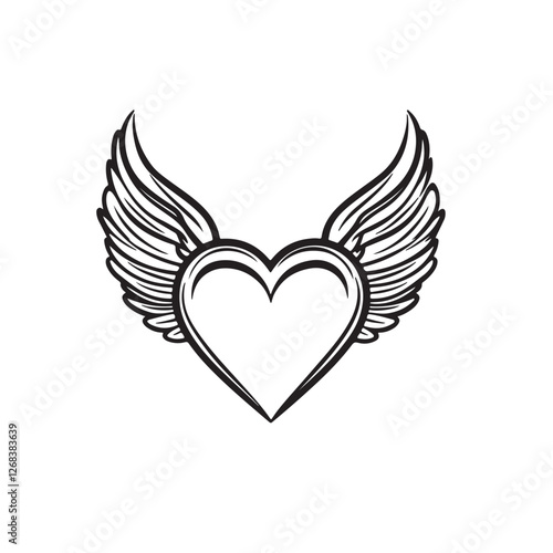 heart with wings Vector 