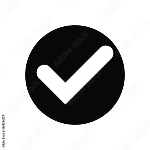check mark and tick mark icon set. accept approved icon. vector illustration.