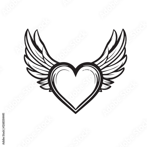 heart with wings Vector 