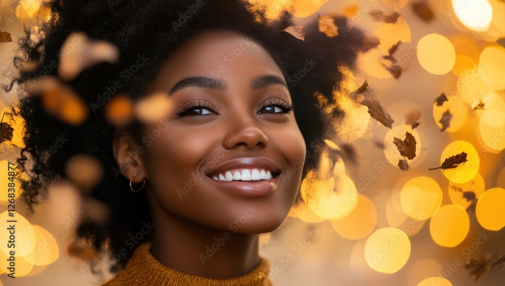 Autumnal Beauty: A Portrait of Joy and Radiance Autumnal Beauty: A Portrait of Joy and Radiance