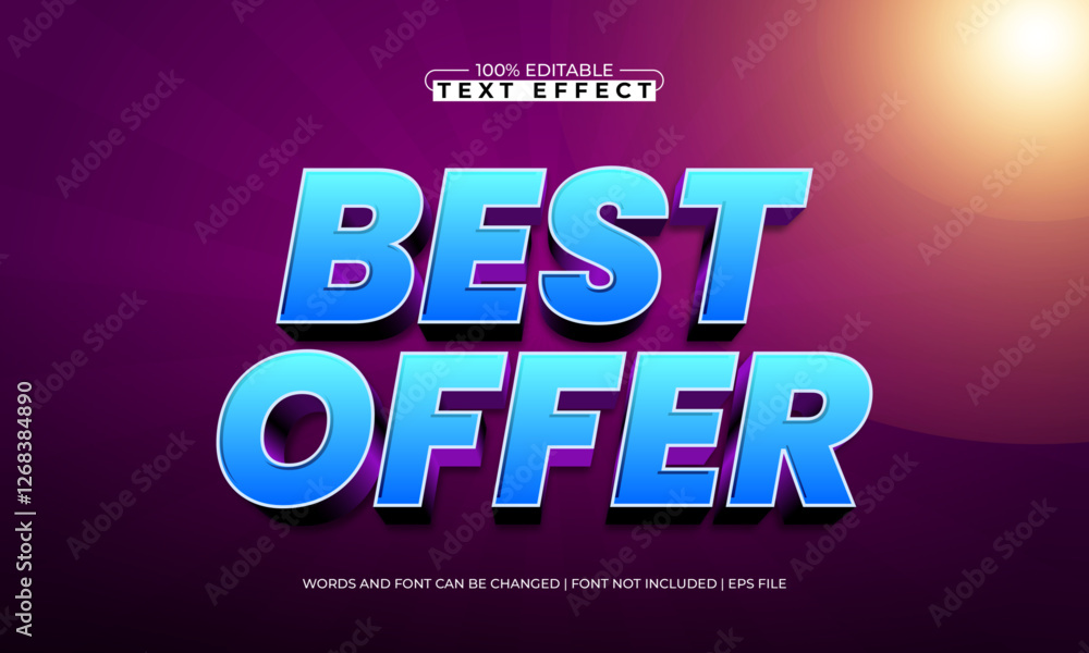 best offer editable text effect with a sale and discount text style best offer editable text effect with a sale and discount text style