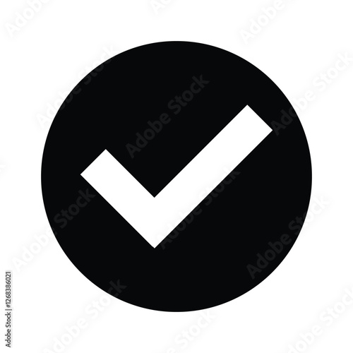 check mark and tick mark icon set. accept approved icon. vector illustration.
