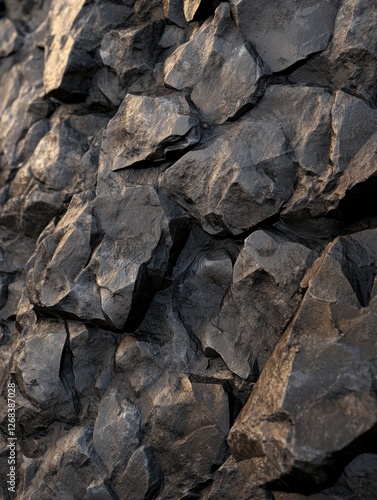 Dark brown rocky surface, close-up, textured, photorealistic, hyperrealistic, high resolution, high detail
