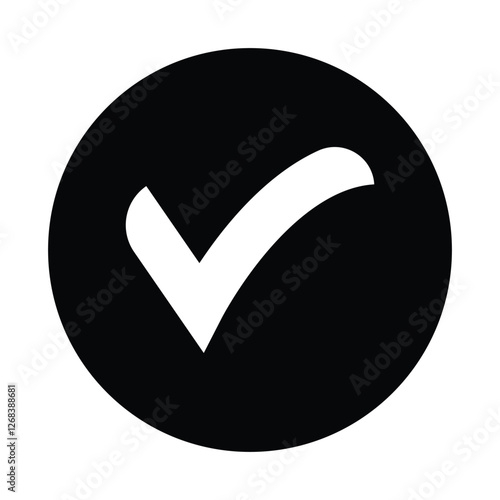 check mark and tick mark icon set. accept approved icon. vector illustration.