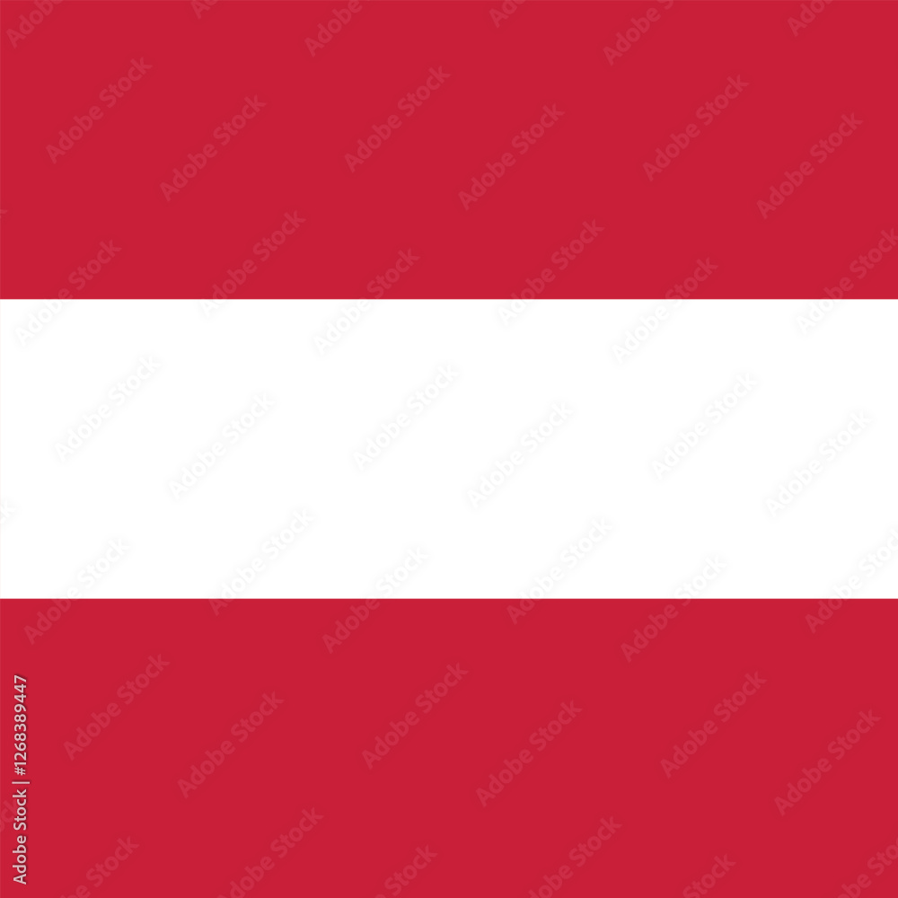 Naklejka premium Flag of Austria. Austria square flag icon digital vector illustration