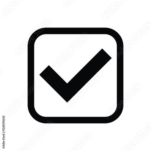 check mark and tick mark icon set. accept approved icon. vector illustration.
