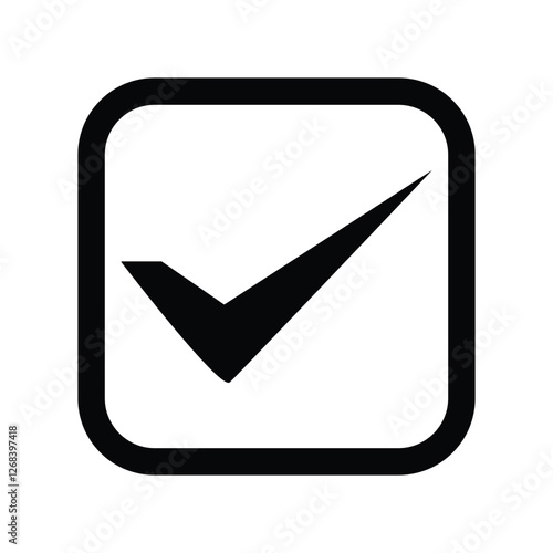 check mark and tick mark icon set. accept approved icon. vector illustration.