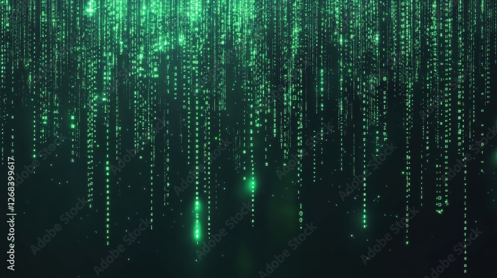 Abstract Green Light Matrix Digital Background with Vivid Patterns and Ethereal Shimmering Effects for Technology and Creative Projects Abstract Green Light Matrix Digital Background with Vivid Patterns and Ethereal Shimmering Effects for Technology and Creative Projects