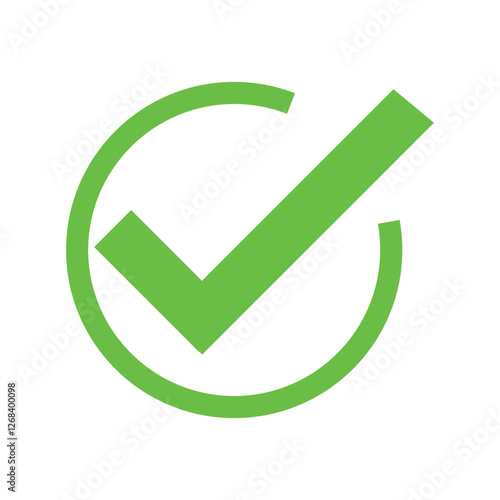 check mark and tick mark icon set. accept approved icon. vector illustration.