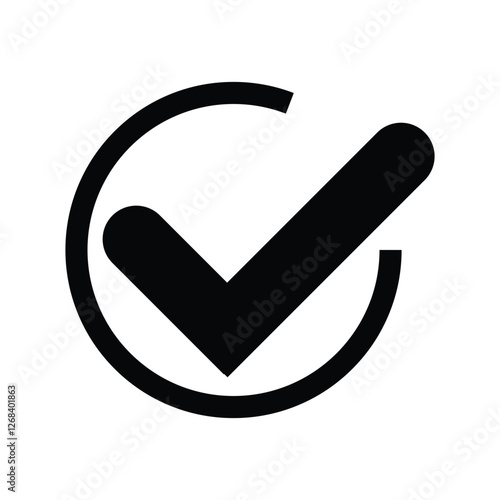 check mark and tick mark icon set. accept approved icon. vector illustration.