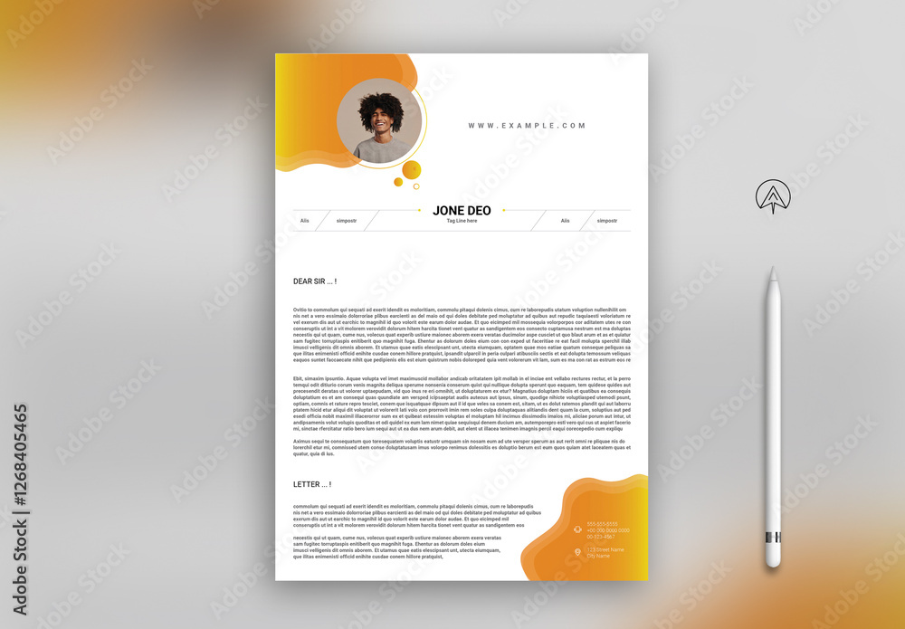 Creative Cover Letter 2025 Stock Template | Adobe Stock