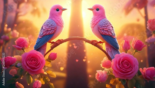 A pair of love birds
