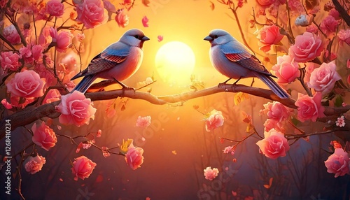 A pair of love birds
