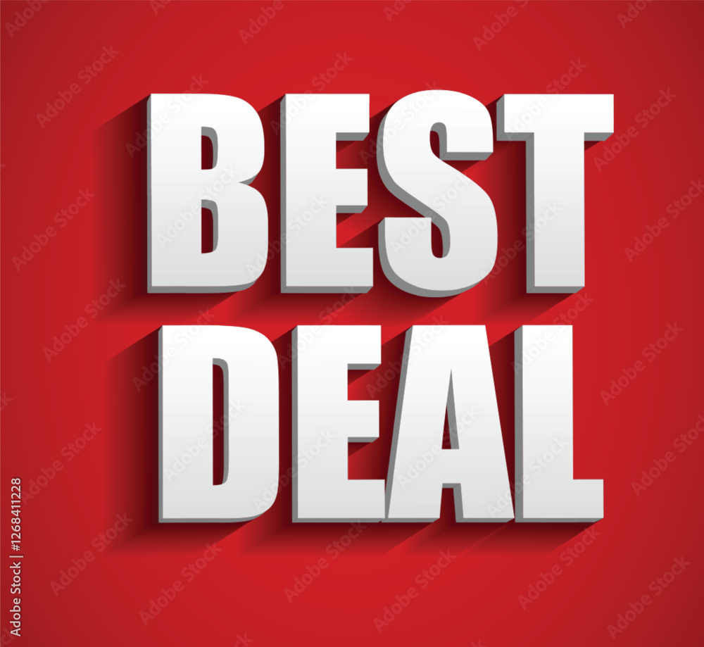 Set illustration of bold and eye-catching red banner featuring large white text displaying Set illustration of bold and eye-catching red banner featuring large white text displaying