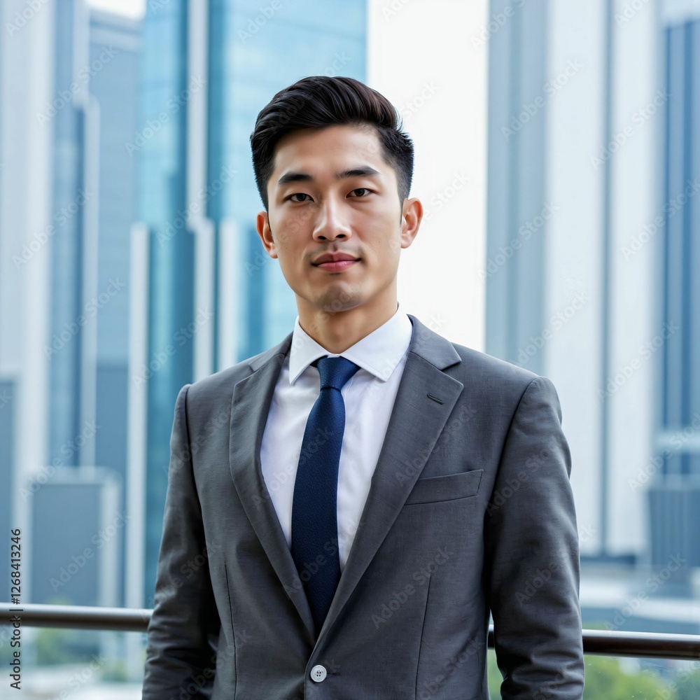 Successful Asian Business Leader Striding Through the Financial District – Power and Ambition in the Corporate World Successful Asian Business Leader Striding Through the Financial District – Power and Ambition in the Corporate World