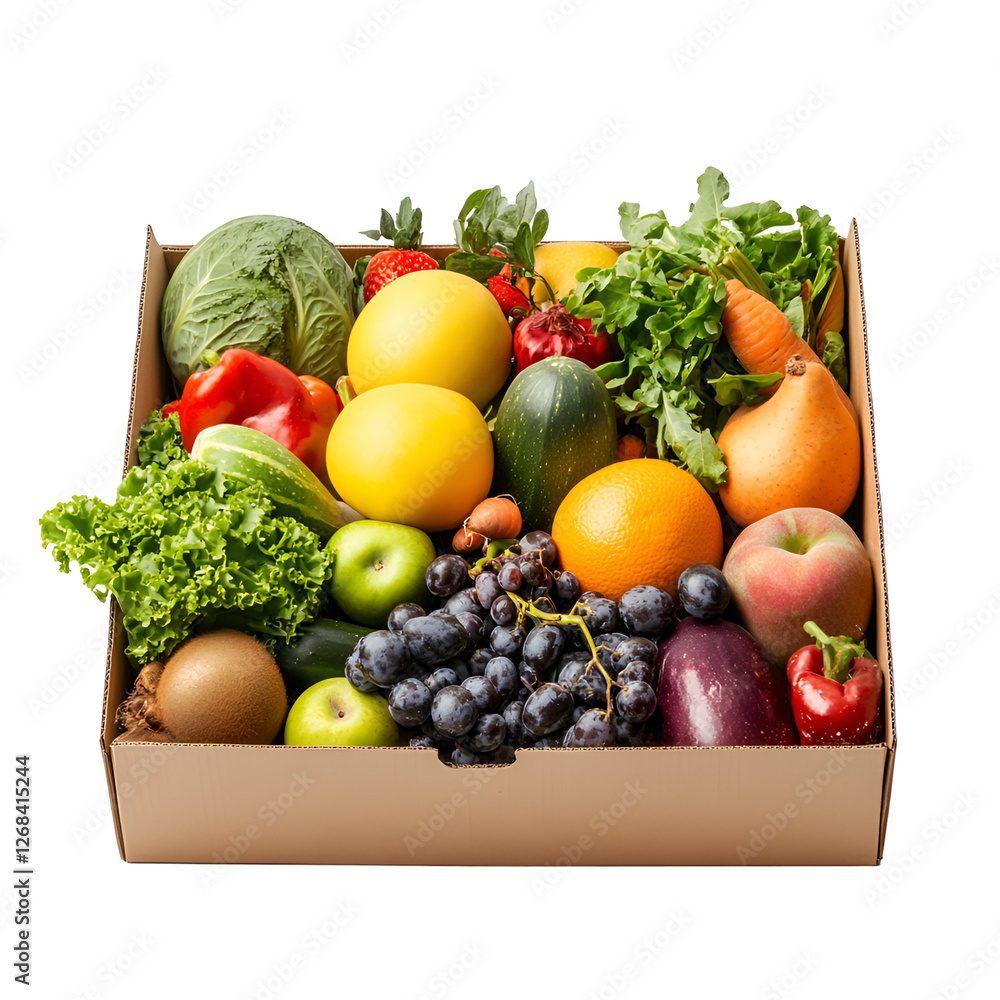 Fresh Produce Box Fruits, Vegetables, Healthy Eating, Organic, FarmtoTable Fresh Produce Box Fruits, Vegetables, Healthy Eating, Organic, FarmtoTable