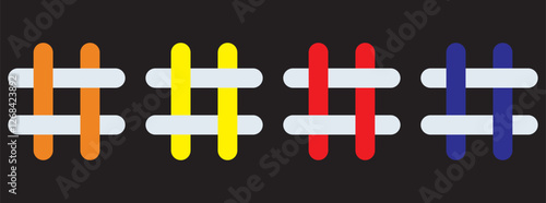Hashtag icon. Hashtag symbol design from Social Media