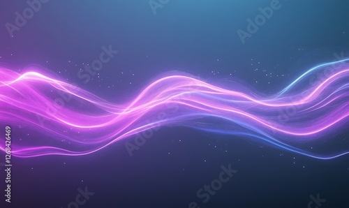 A vibrant digital wave in glowing cyan and magenta, perfect for futuristic designs and technology themes.