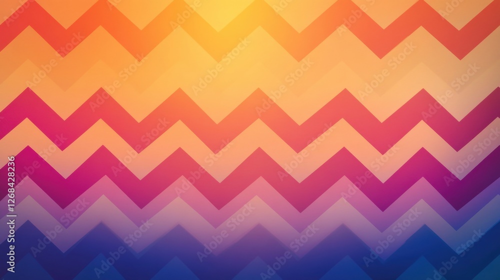 Colorful Chevron Zigzag Pattern Background with Gradient Effects in Vibrant Hues Ideal for Poster or Web Design Colorful Chevron Zigzag Pattern Background with Gradient Effects in Vibrant Hues Ideal for Poster or Web Design