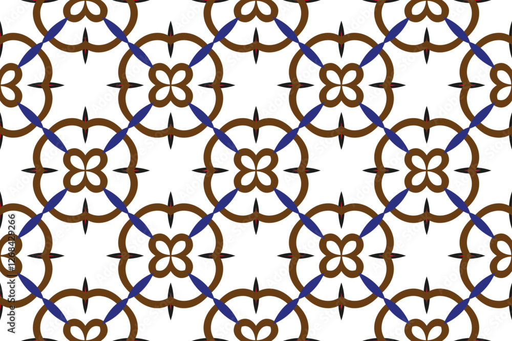 Seamless vector pattern in geometric ornamental style. Seamless vector pattern in geometric ornamental style.
