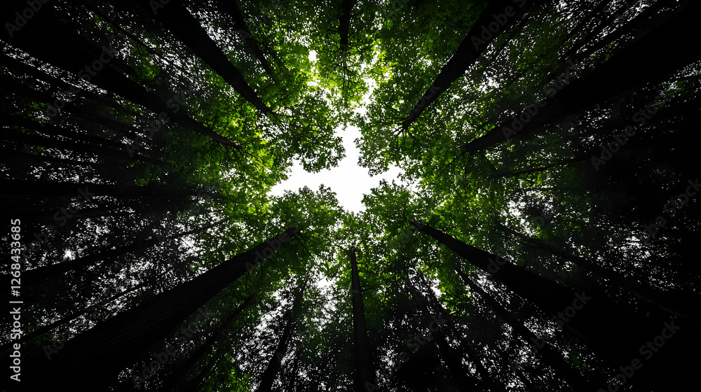 Obraz premium Sunlight Through Forest Canopy