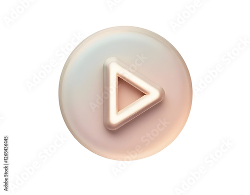 Elegant Play Button: A 3D Rendered Icon