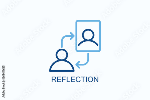 Reflection Icon Or Logo Isolated Illustration