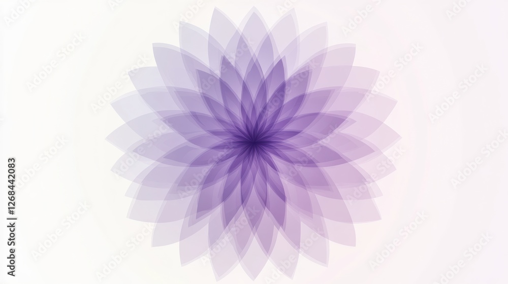 Fototapeta premium Intricate Abstract Floral Pattern in Shades of Purple with Gradients Creating Depth for Modern Artistic Displays
