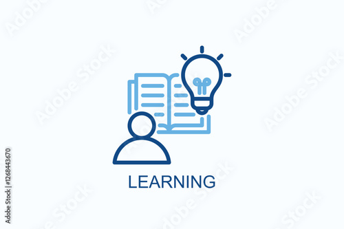 Learning Icon Or Logo Isolated Illustration